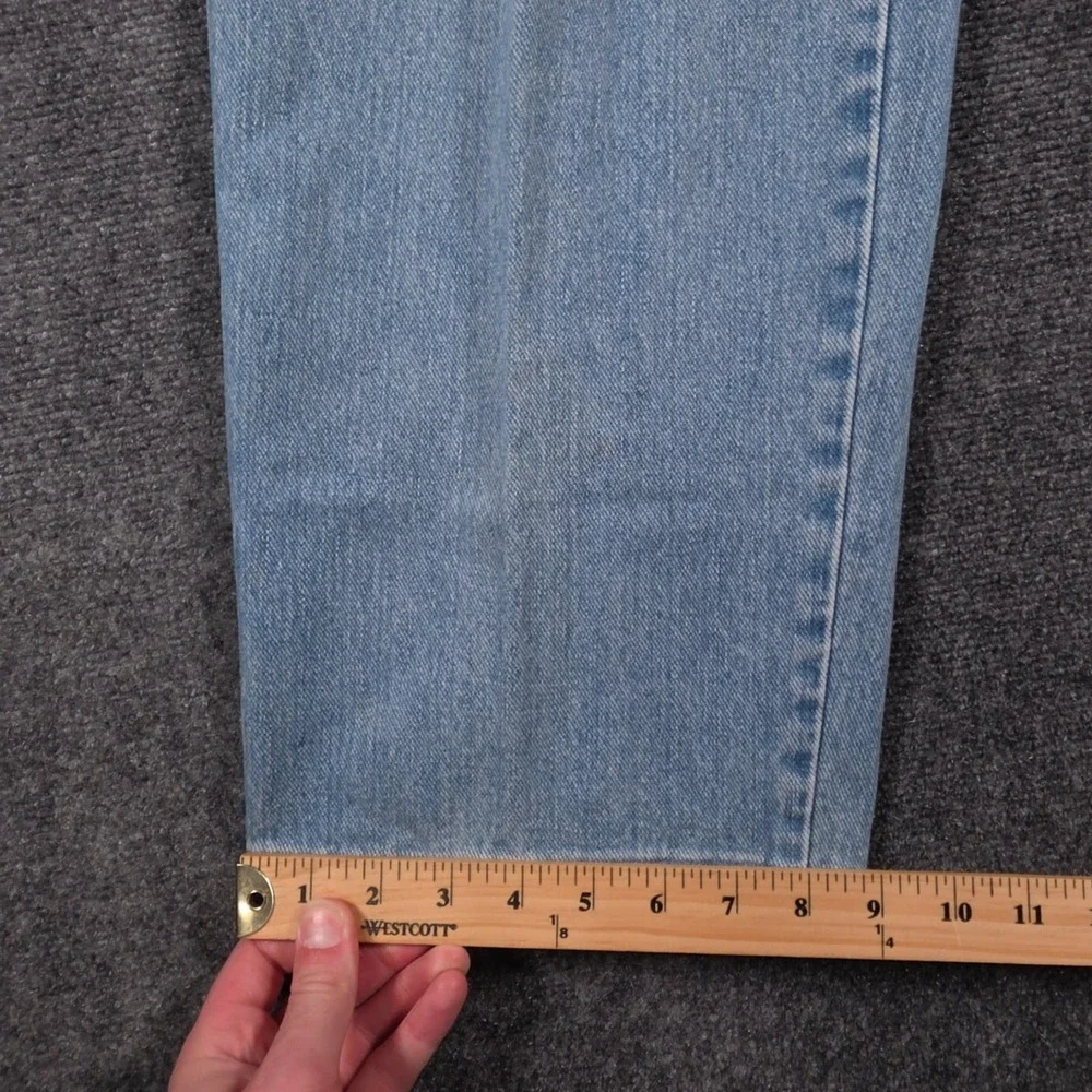 VTG Gramicci Jeans Mens XL 36x28 Blue Light Wash Denim Embroidered Made USA Belt